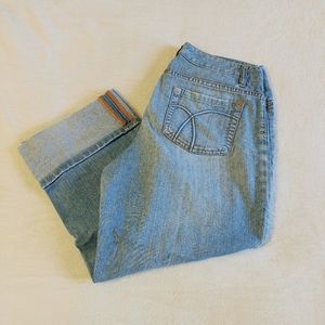 Liz Claiborne lightwash Denim Capris - size 8